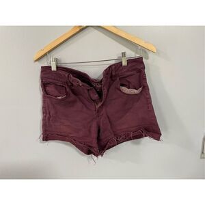 American Eagle Outfitters Women’s 10 Hi Rise Shortie Super Stretch Shorts Red